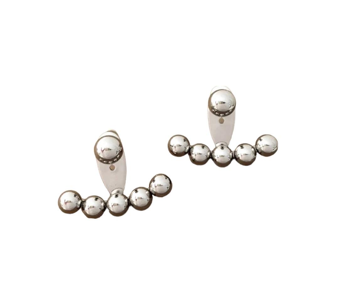 Mono orecchino sfere argento 925