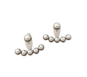 Mono orecchino sfere argento 925