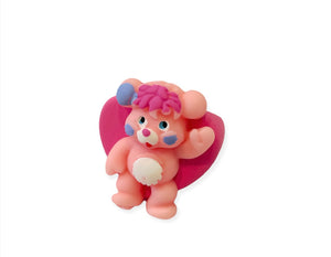 Anello resina vari colori cuore popples rosa