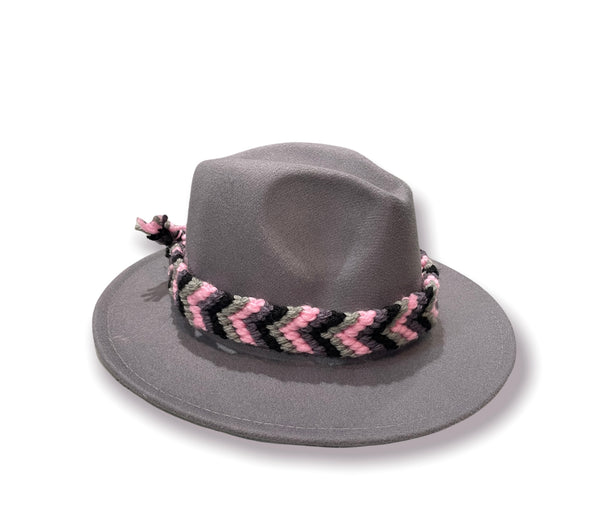 Cappello  Fedora Double face interno maculato vari colori con fascia accessorio estraibile