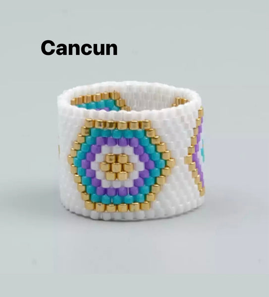 Anello perline miuky vari colori