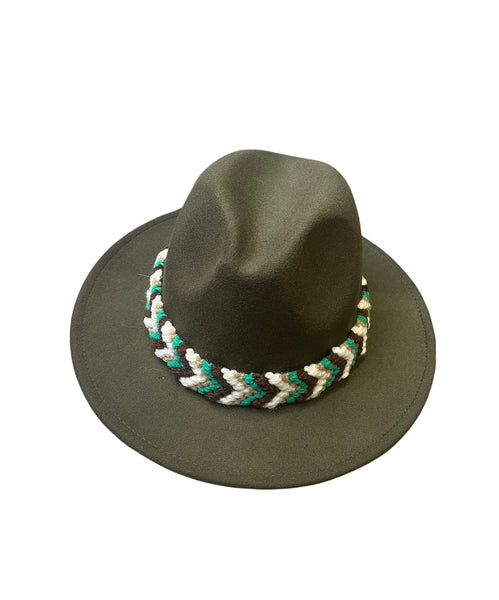 Cappello  Fedora Double face interno maculato vari colori con fascia accessorio estraibile