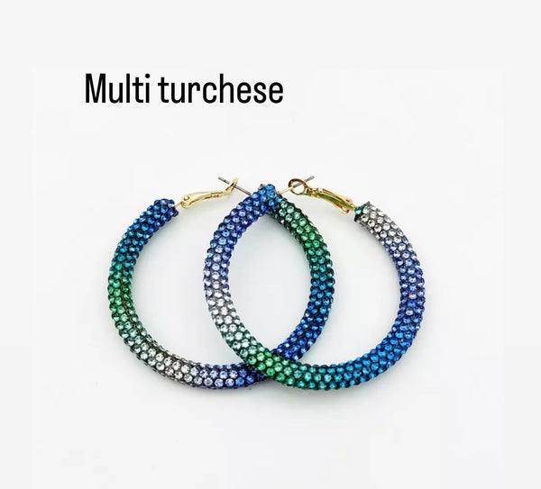 Coppia orecchini bling bling fantasia vari colori