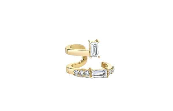 Mono earcuff argento 925 crystal barretta
