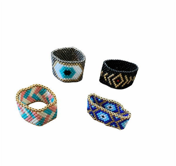 Anello perline miuky vari colori
