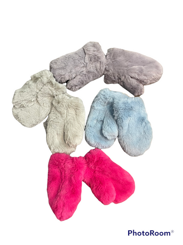 Moffole guanti peluche vari colori