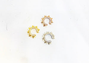 Earcuff spike pearl mini perle borchie zirconi