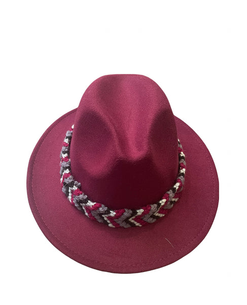Cappello  Fedora Double face interno maculato vari colori con fascia accessorio estraibile