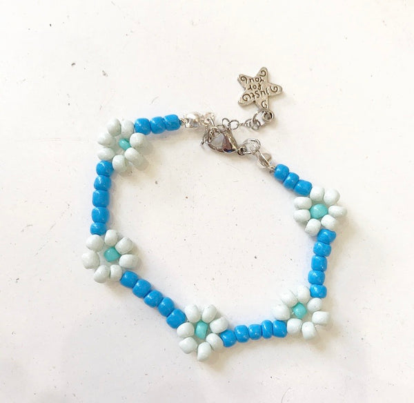 Bracciale vari colori fiorellini miuky grandi handmade