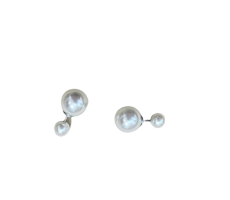 Mono orecchino Double pearl