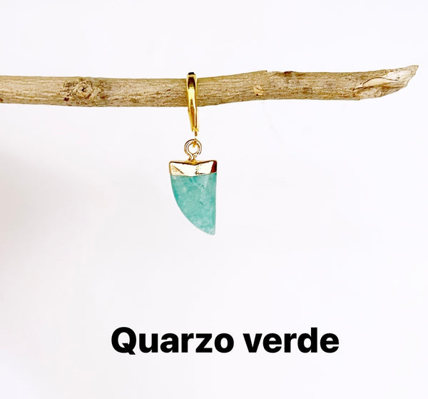 Mono orecchino dentino pietra vari colori
