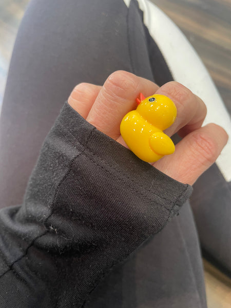 Anello resina paperella gialla