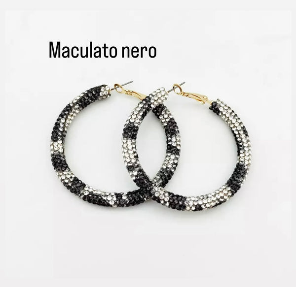 Coppia orecchini bling bling fantasia vari colori