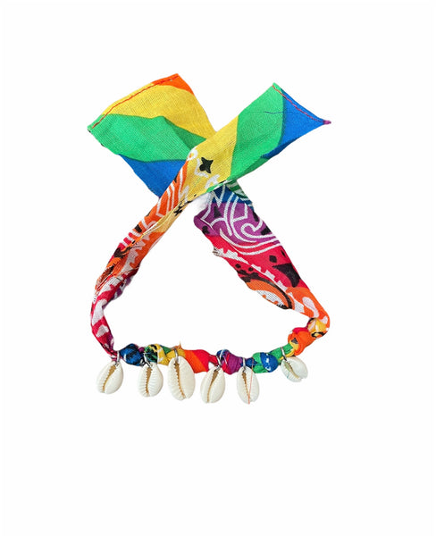 Bracciale cavigliera bandana conchiglie vari colori