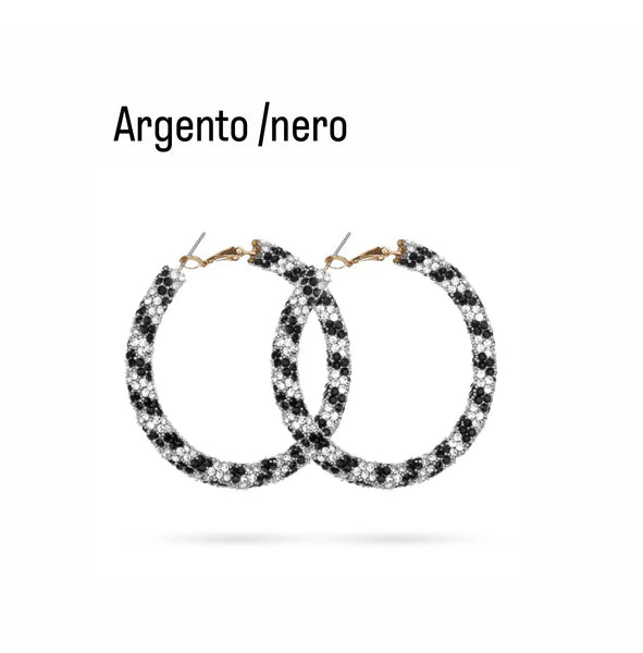 Coppia orecchini bling bling fantasia vari colori