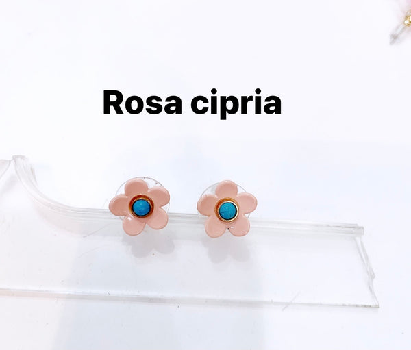 Coppia orecchini  fiorellino smaltato