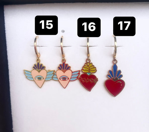 Mono orecchino principessa glam cuore sacro Holy Heart