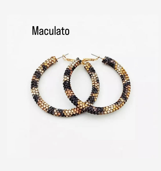 Coppia orecchini bling bling fantasia vari colori