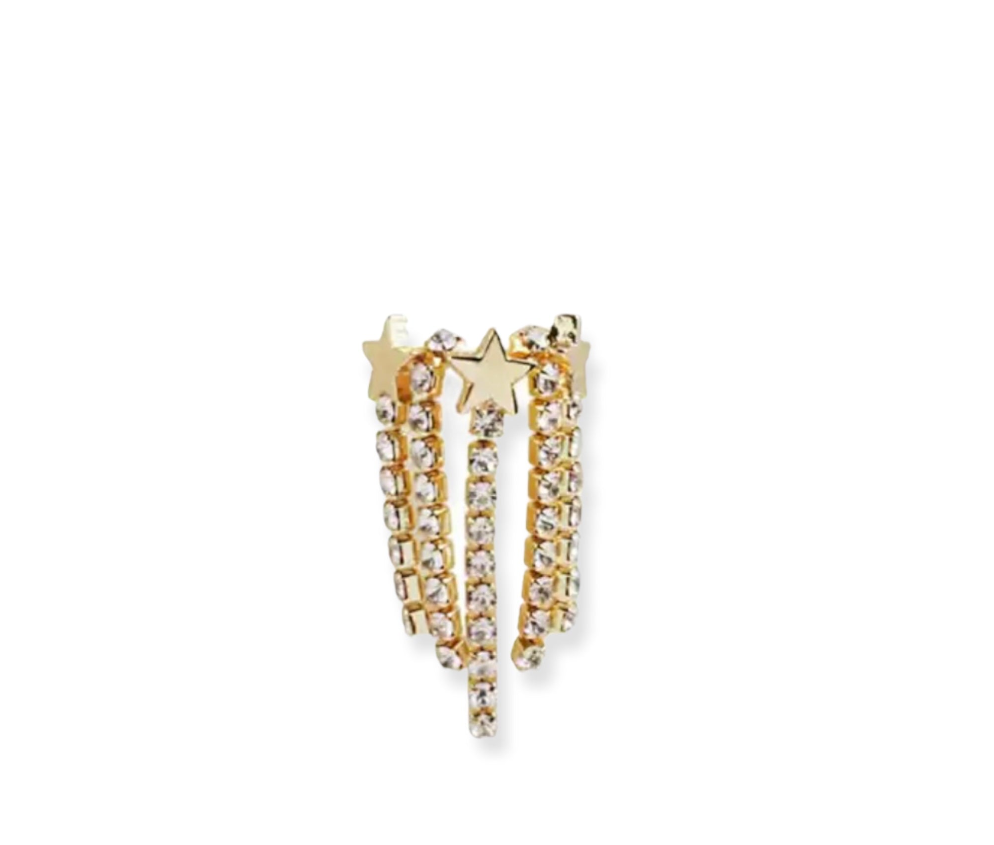 Mono earcuff crystal tennis e stelle
