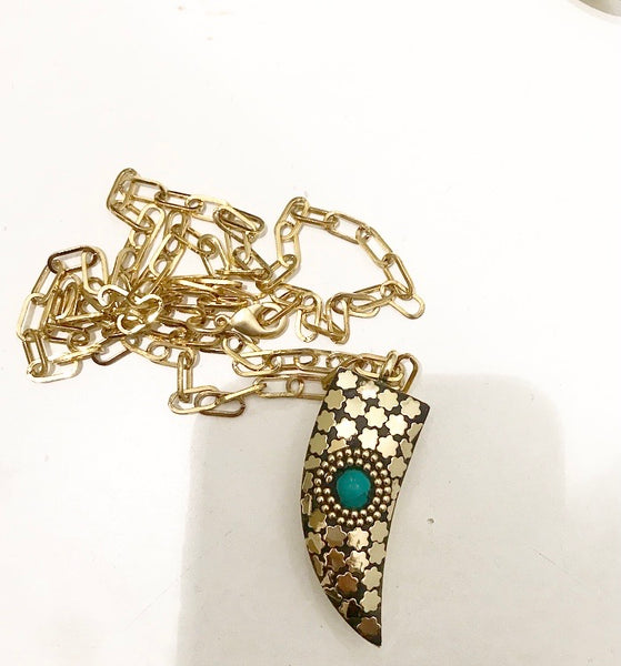 Collana personalizzabile corno grande handmade estrella
