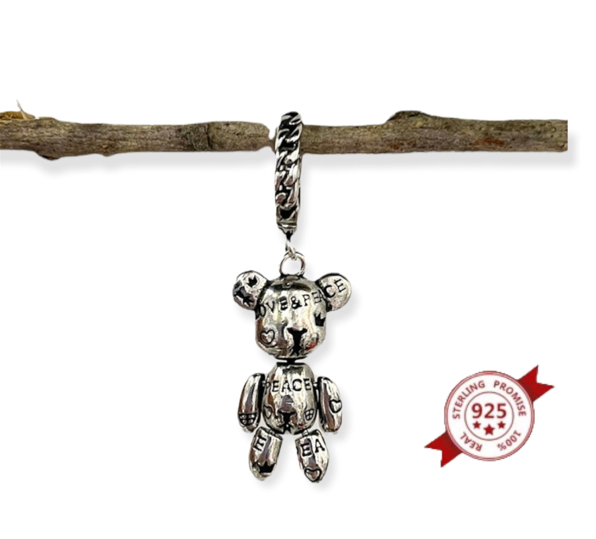 Mono orecchino orsacchiotto argento 925