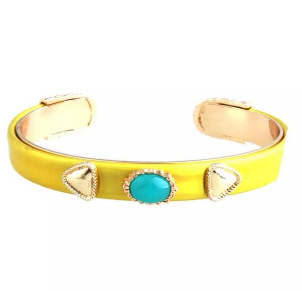 Bracciale regolabile pelle e applique