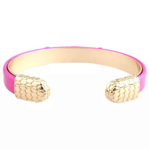 Bracciale regolabile pelle e applique