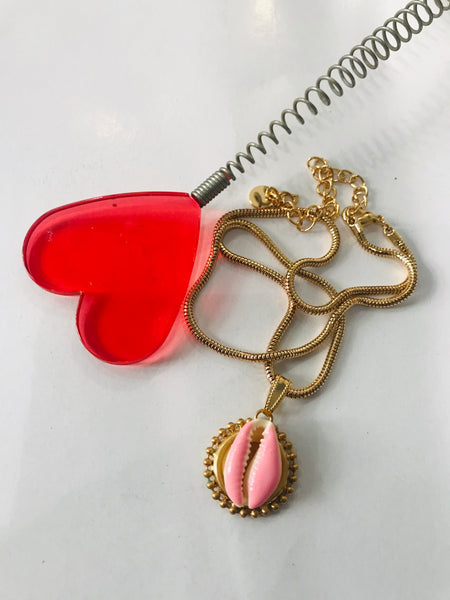 Collana botteguccia catena snake con conchiglia
