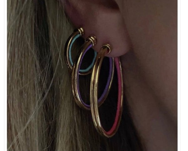 Mono Orecchino Wire  Hoops botteguccia 3 cm