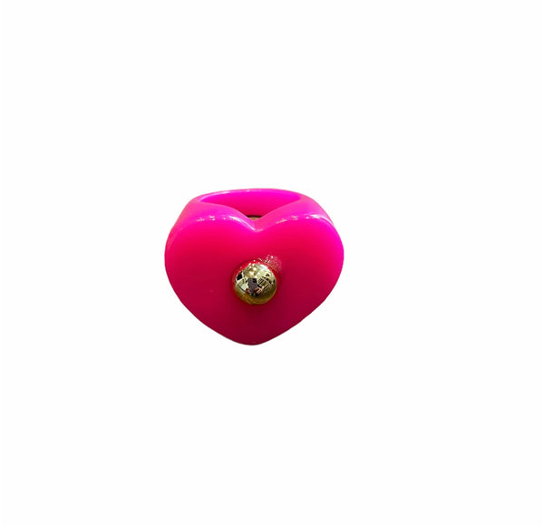 Anello resina cuore borchia l’anello che sceglie dove andare