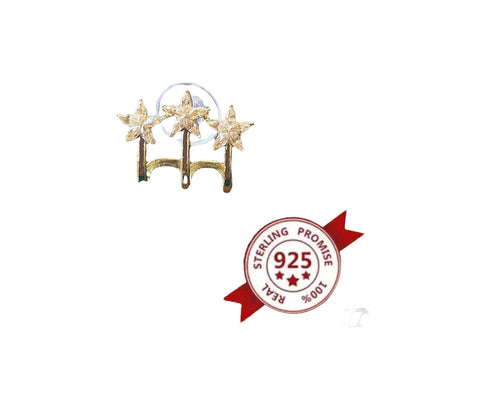 Mono orecchino argento 925 con 3 stelline