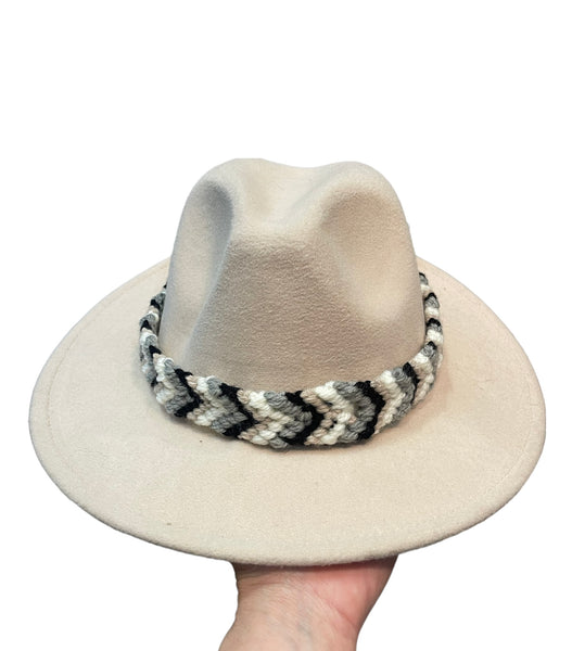 Cappello  Fedora Double face interno maculato vari colori con fascia accessorio estraibile