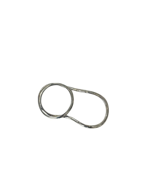 Anello doppio dito due varianti colore  Double face argento 925