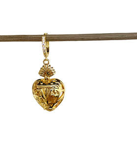 Mono orecchino cuore sacro