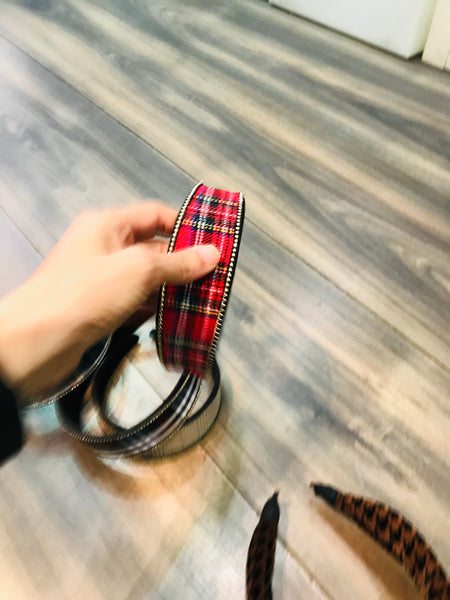 Cerchietto per capelli tartan