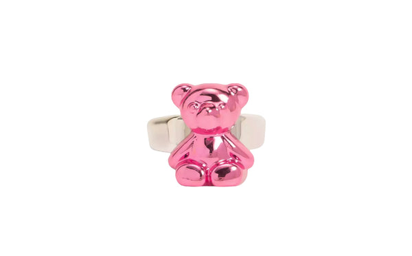 Anello resina metallizzato orsacchiotto teddy